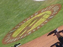 New logo behind&nbsp;homeplate