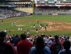 The Twins, led by Ben Revere, mob Denard&nbsp;Span