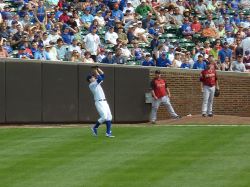 LaHair makes the grab in right&nbsp;field