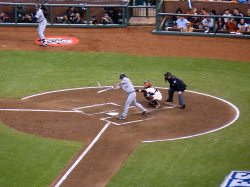 Verlander bats! (Yeah, it was that awkward: pop up to&nbsp;first)
