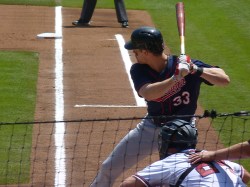 Justin Morneau batting… and I have really good&nbsp;seats