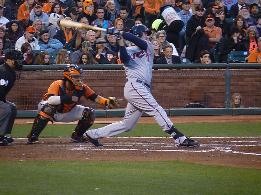 Joe Mauer hits an RBI triple!